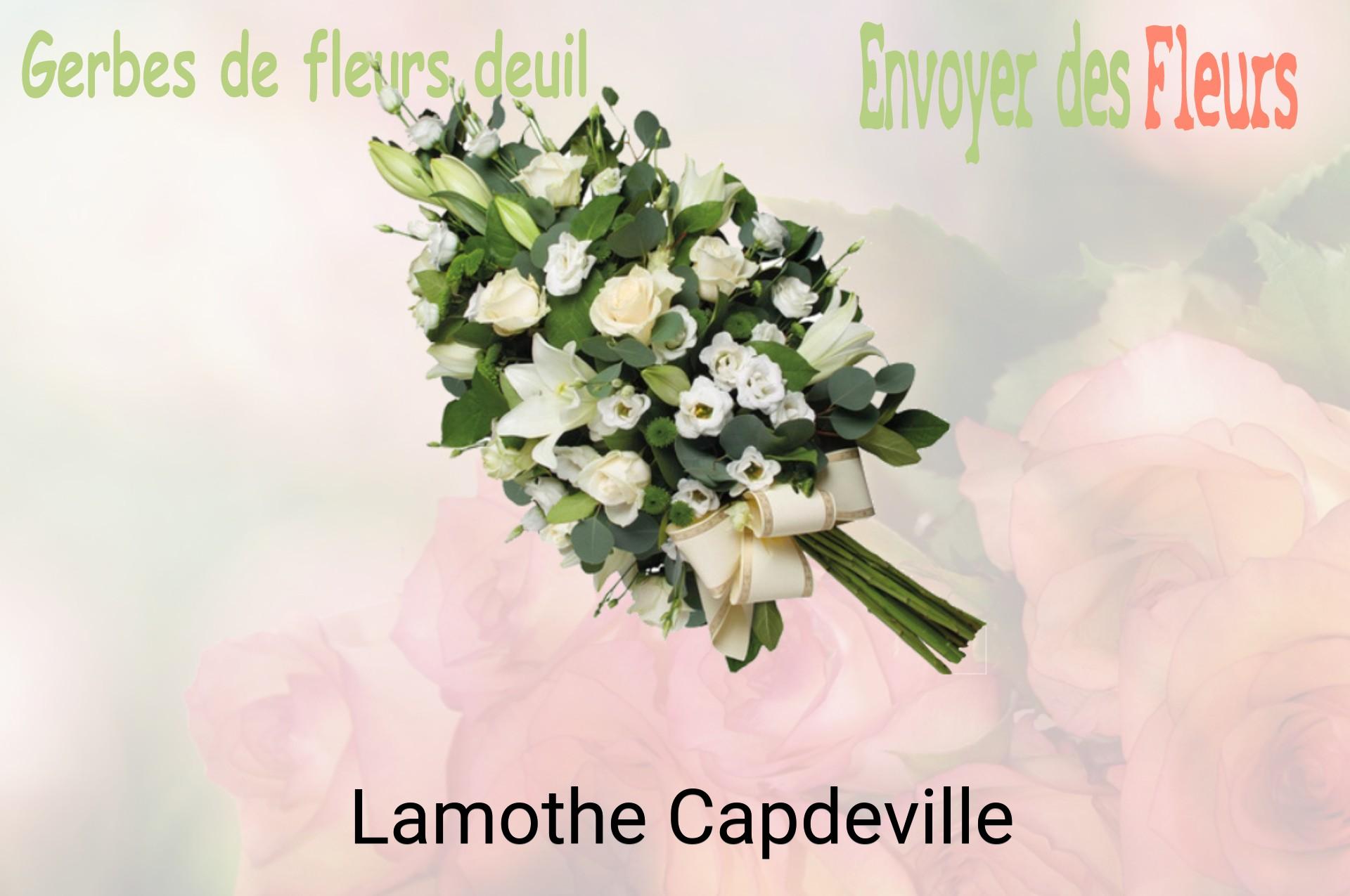 Gerbe de fleurs de deuil livrée à Lamothe-Capdeville